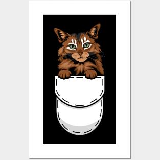 Funny Somali Pocket Cat Posters and Art